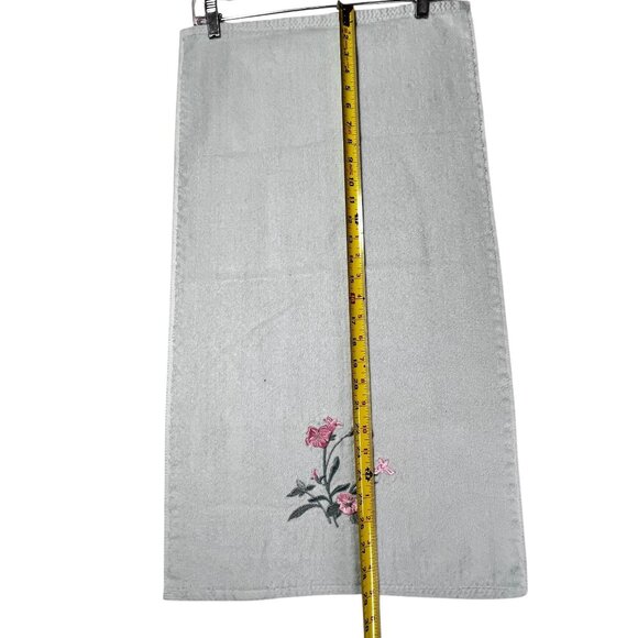 Vtg Embroidered Floral Bath Hand Towel Set of 4 The Royal Collection Green Pink - Picture 15 of 16